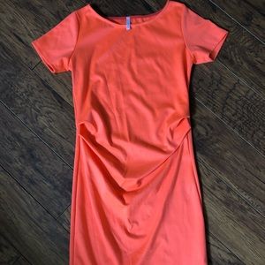 Pink blush Maternity midi dress size small